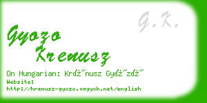 gyozo krenusz business card